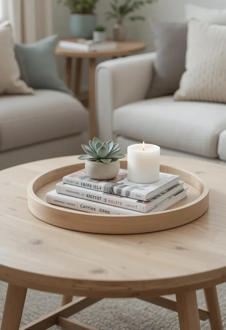Small dining room ideas with a round white table, linen chairs, and soft natural light for a cozy minimal look.