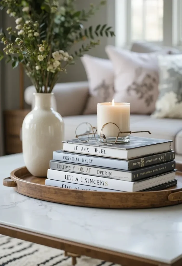 Coffee table styling ideas for living room decor
